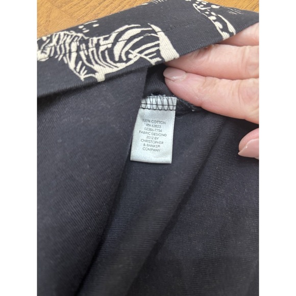Christopher & Banks Black Red Full Zip Shirt Sz 1x Giraffe Zebra Print - Picture 5 of 14